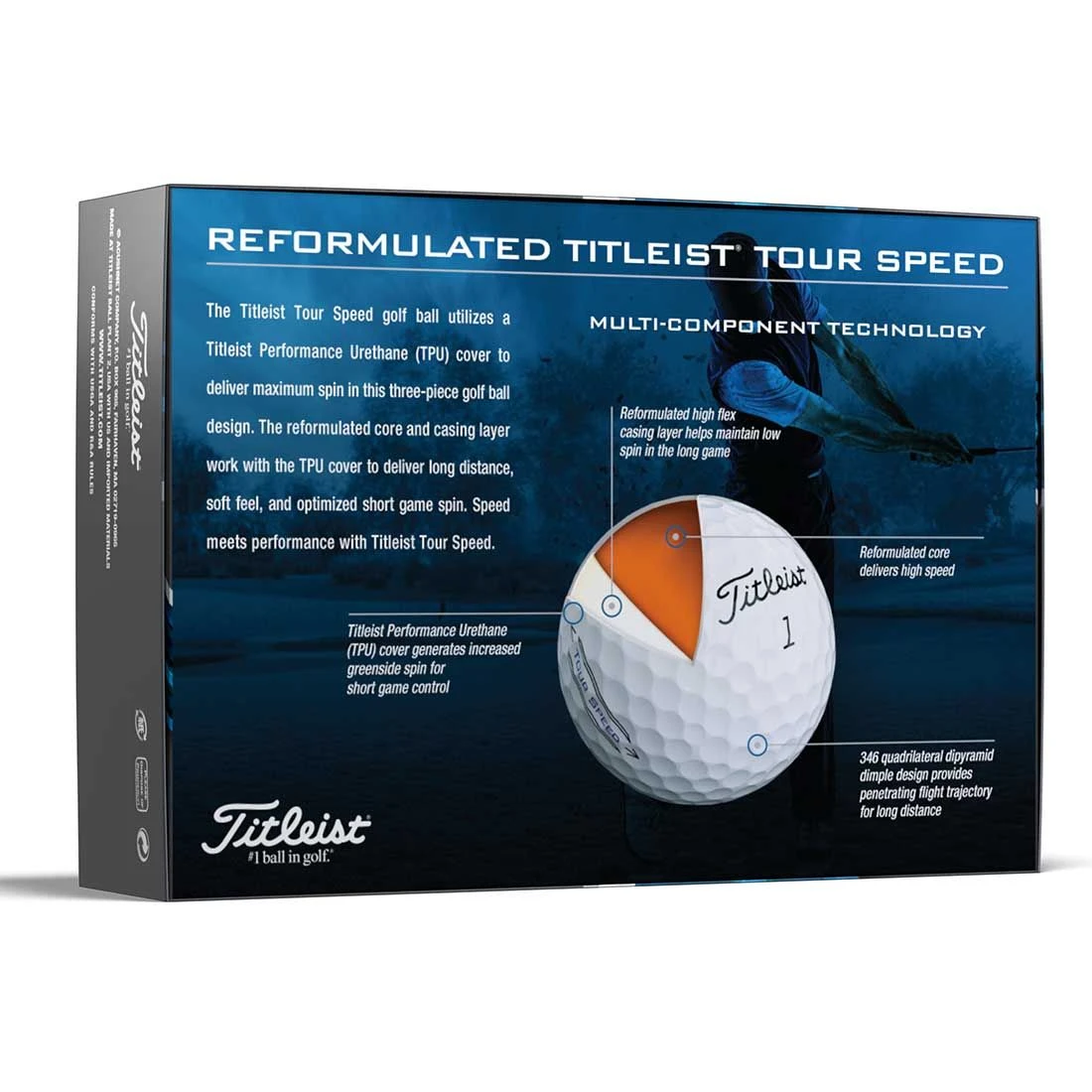 Titleist Tour Speed White Golf Balls 4 Titleist Tour Speed White Golf Balls - Image 4