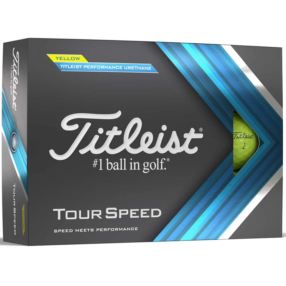 Titleist Tour Speed Yellow Personalized Golf Balls 1 Titleist Tour Speed Yellow Personalized Golf Balls